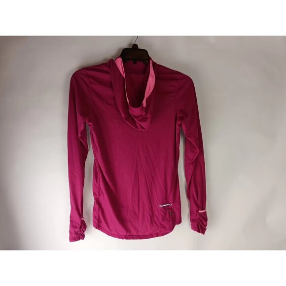 Nike Dri-Fit Running  Women's Fuchsia  Pink Hooded Pullover Activewear  Top Sz M - Picture 3 of 11